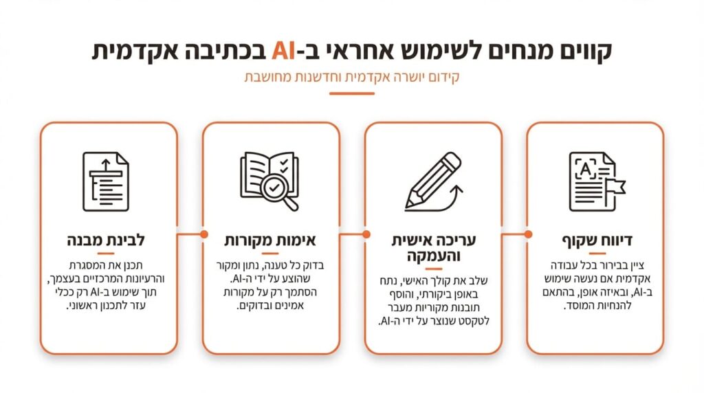 סטודנט כותב עבודה אקדמית בעזרת כלי בינה מלאכותית