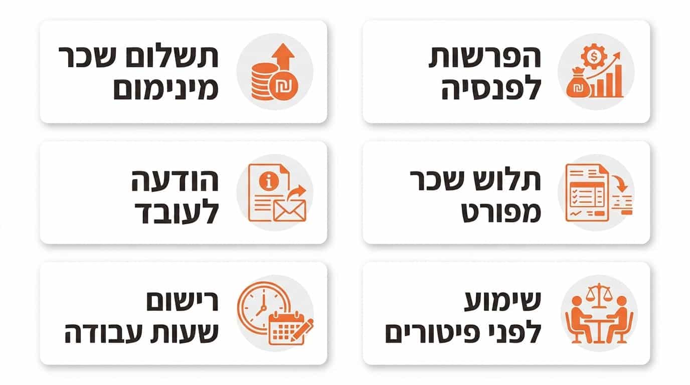 החובות המשפטיות המרכזיות של מעסיק בישראל